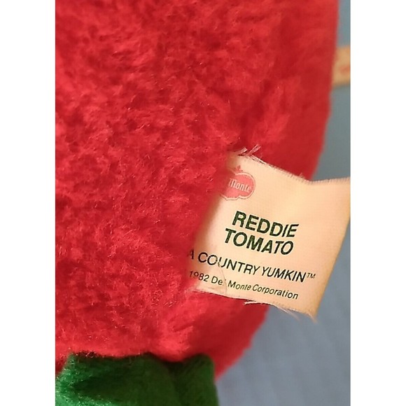 Vtg 1982/83 Del Monte Reddie Tomato Snappie Bean Country Yumkins Plush 7" 10" - Picture 6 of 9